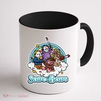 Scary Care Scare Bears Funny Halloween Horror Faces Custom Coffee Mug thumb 1
