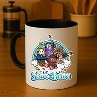 Scary Care Scare Bears Funny Halloween Horror Faces Custom Coffee Mug thumb 4