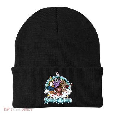 Scary Care Scare Bears Funny Halloween Horror Faces Custom Beanie
