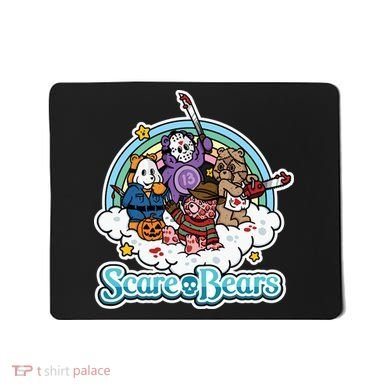 Scary Care Scare Bears Funny Halloween Horror Faces Custom Mousepad