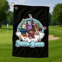 Scary Care Scare Bears Funny Halloween Horror Faces Custom Golf Towel thumb 1