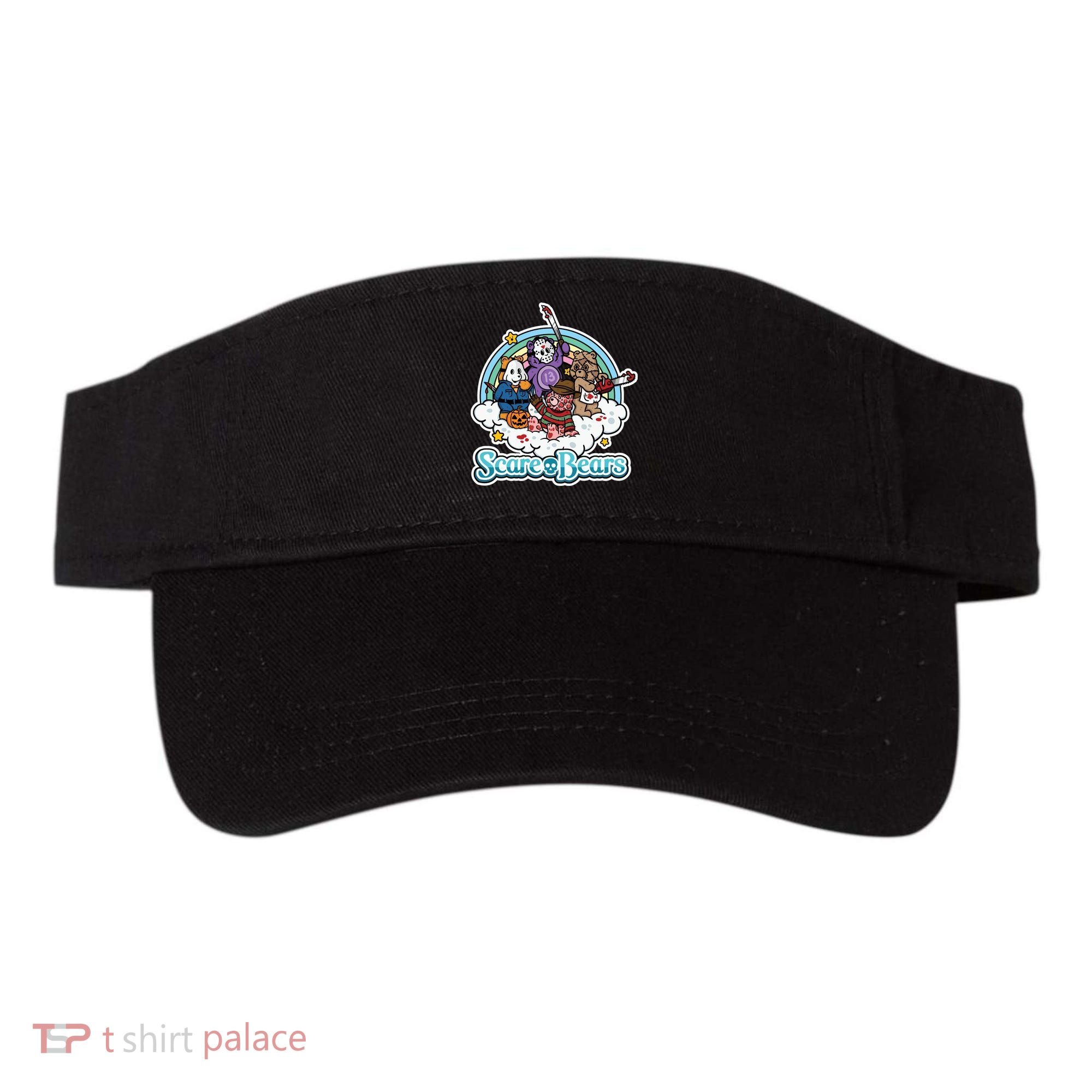Scary Care Scare Bears Funny Halloween Horror Faces Custom Visor