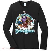 Scary Care Scare Bears Funny Halloween Horror Faces Custom Women's Long Sleeve Shirt thumb 0