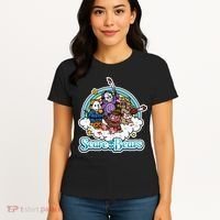 Scary Care Scare Bears Funny Halloween Horror Faces Custom Women's T-Shirt thumb 4