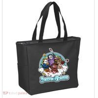 Scary Care Scare Bears Funny Halloween Horror Faces Custom Tote Bag thumb 2