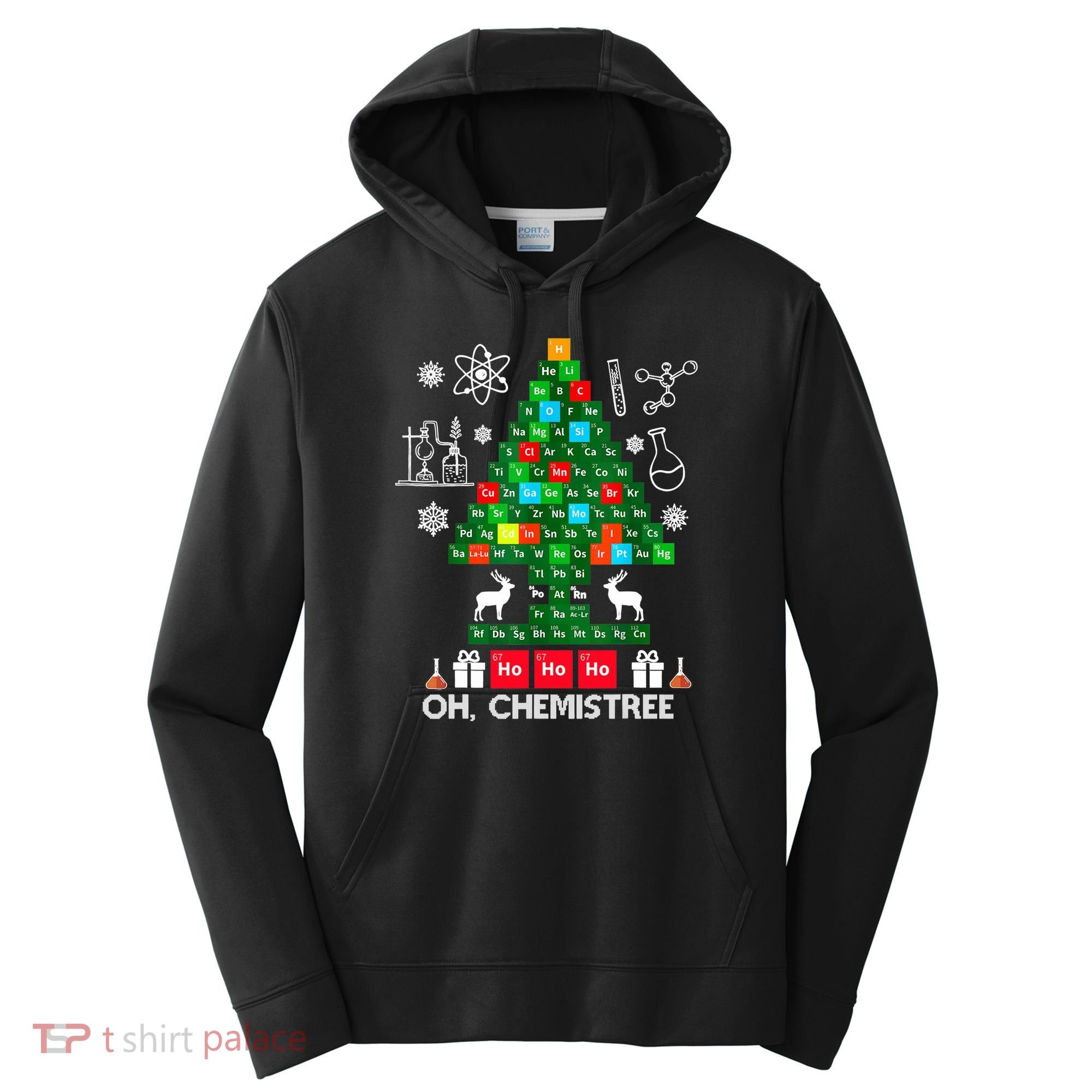 Science Christmas Shirt Oh Chemist Tree Chemistree Performance Fleece Hoodie