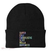 Super Cali Swagilistic Sexy Hella Dopeness Tie Dye Beanie thumb 0