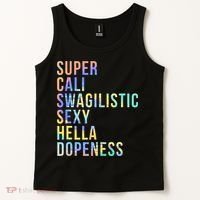 Super Cali Swagilistic Sexy Hella Dopeness Tie Dye Tank Top thumb 2