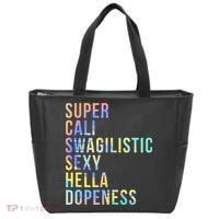 Super Cali Swagilistic Sexy Hella Dopeness Tie Dye Tote Bag thumb 0