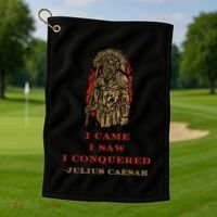 Stoicism Came Saw Conquered Julius Caesar Stoic Golf Towel thumb 1