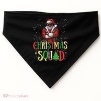 Santa Christmas Squad Black African American Pajamas USA-Made Doggie Bandana thumb 0