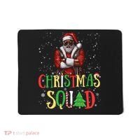 Santa Christmas Squad Black African American Pajamas Mousepad thumb 0