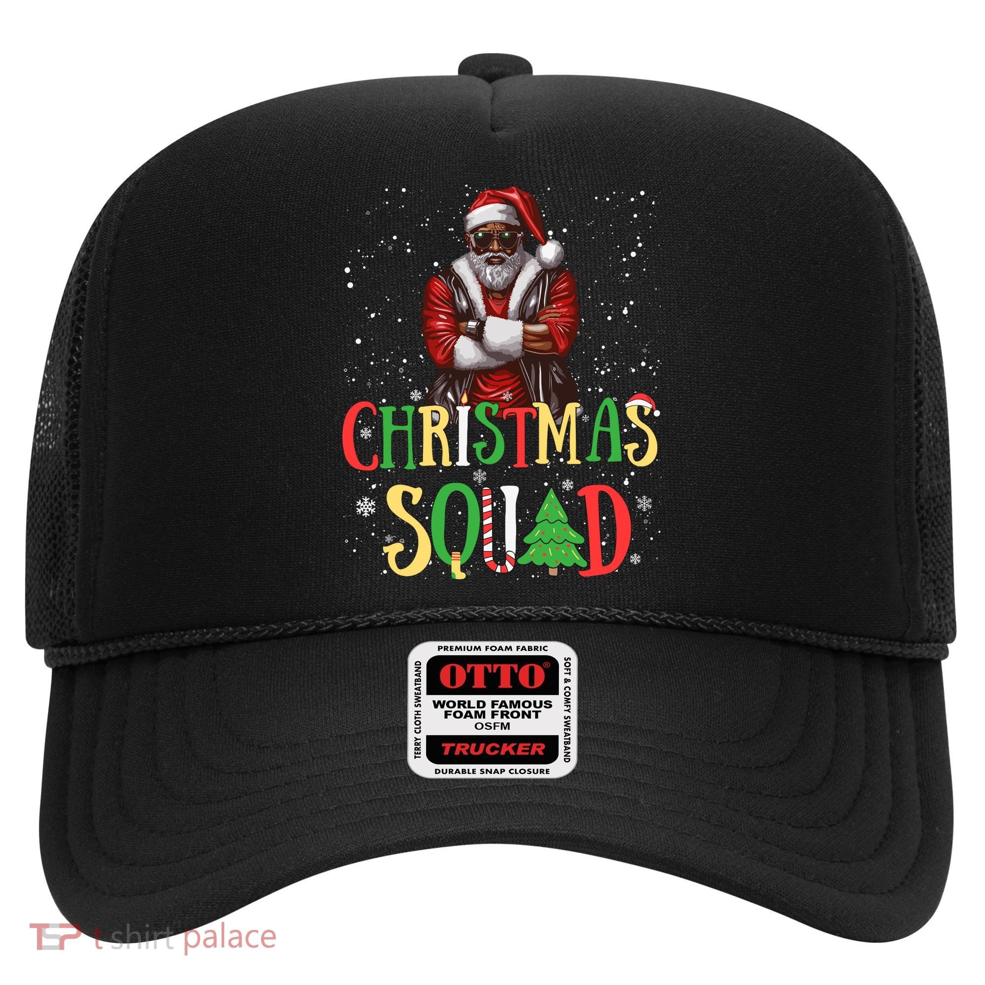 Santa Christmas Squad Black African American Pajamas Hat