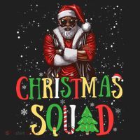 Santa Christmas Squad Black African American Pajamas Hat thumb 2