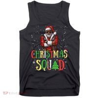Santa Christmas Squad Black African American Pajamas Tank Top thumb 0