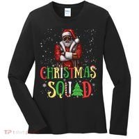 Santa Christmas Squad Black African American Pajamas Women's Long Sleeve Shirt thumb 0