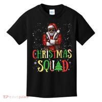 Santa Christmas Squad Black African American Pajamas Kids T-Shirt thumb 0