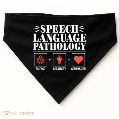 Science Cute Speech Language Pathology Slp Therapist Gift USA-Made Doggie Bandana
