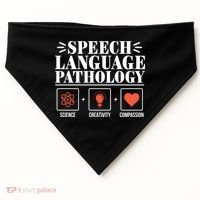 Science Cute Speech Language Pathology Slp Therapist Gift USA-Made Doggie Bandana thumb 0