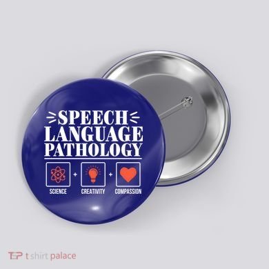 Science Cute Speech Language Pathology Slp Therapist Gift Button