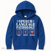 Science Cute Speech Language Pathology Slp Therapist Gift Kids Hoodie thumb 0