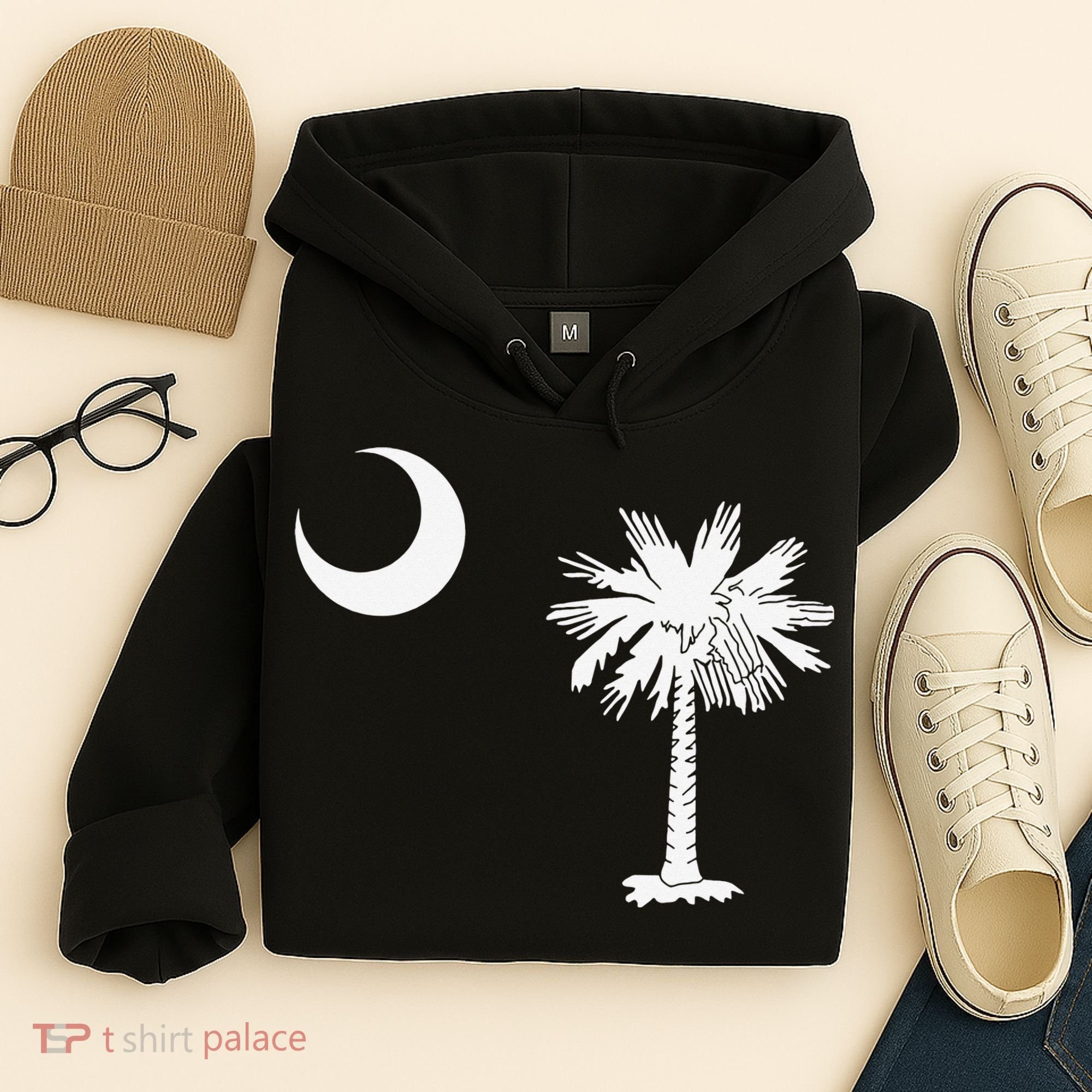 South Carolina State Flag Palmetto Moon SC Pride Hoodie