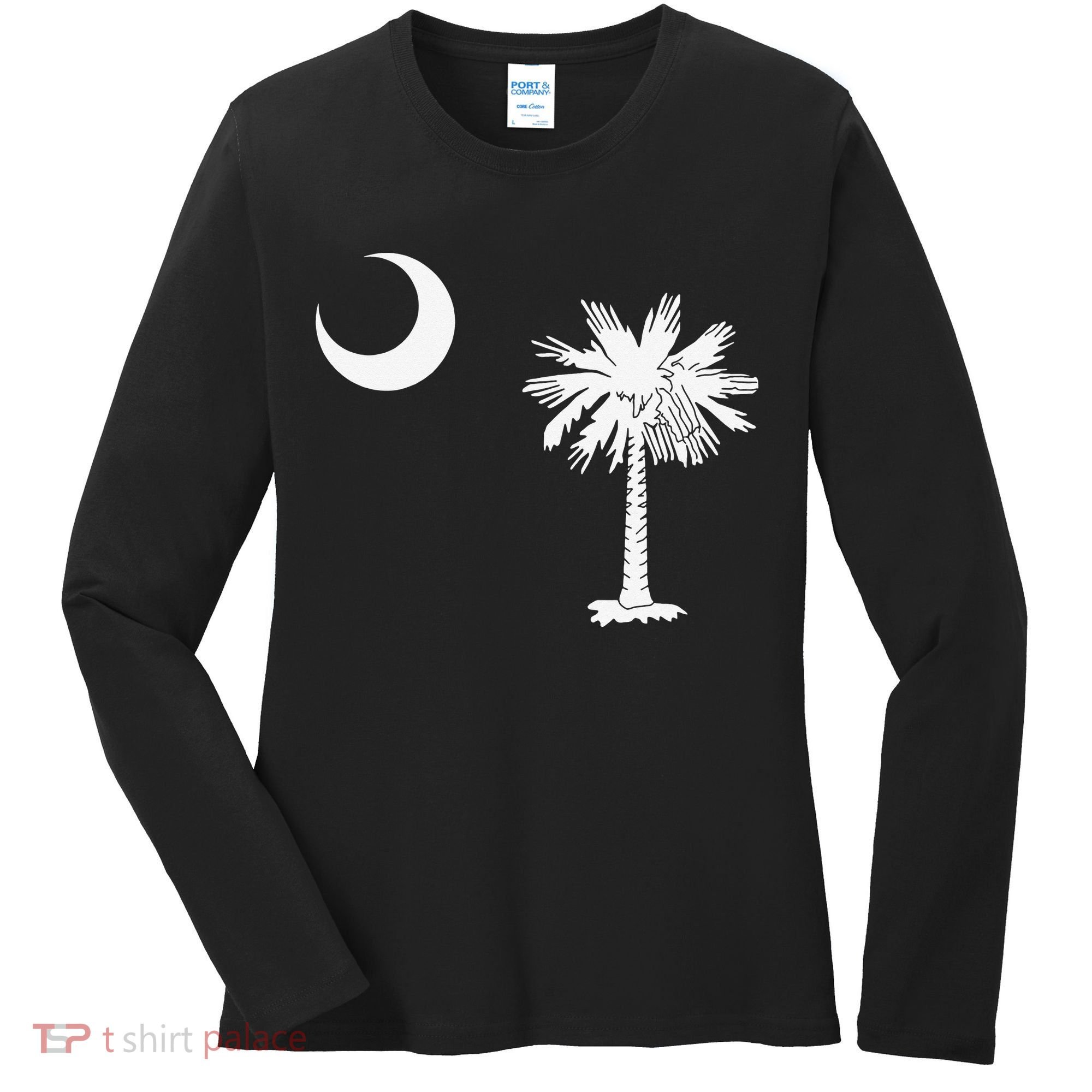 South Carolina State Flag Palmetto Moon SC Pride Women's Long Sleeve Shirt