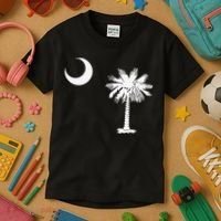 South Carolina State Flag Palmetto Moon SC Pride Kids T-Shirt thumb 3