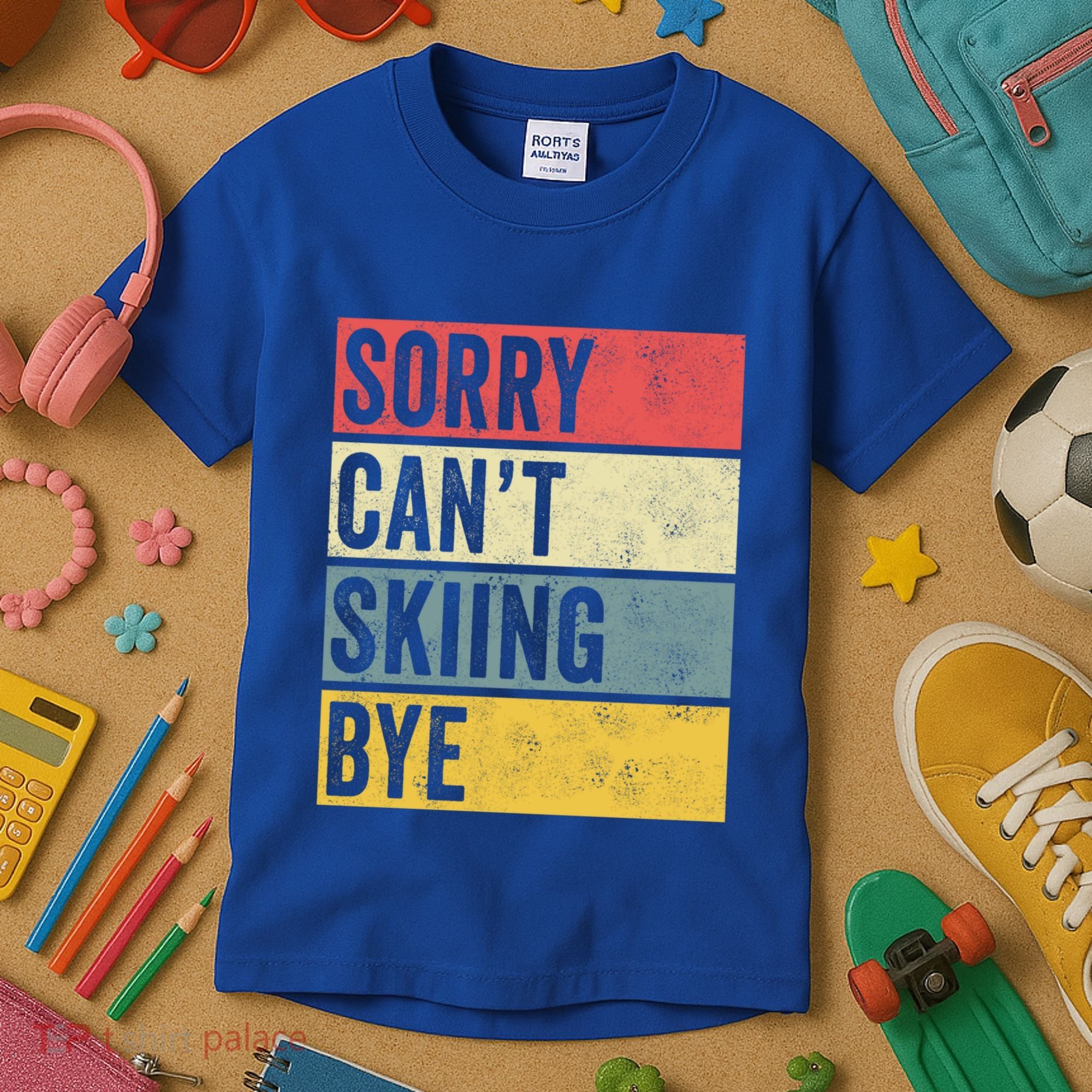Sorry CanT Skiing Bye Skier Snow Jet Ski Downhill Mom Gift Kids T-Shirt