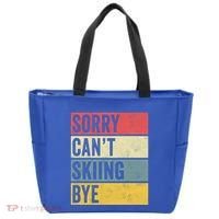 Sorry CanT Skiing Bye Skier Snow Jet Ski Downhill Mom Gift Tote Bag thumb 0