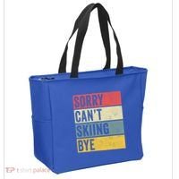 Sorry CanT Skiing Bye Skier Snow Jet Ski Downhill Mom Gift Tote Bag thumb 2