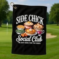 Side Chick Social Club Thanksgiving Golf Towel thumb 1