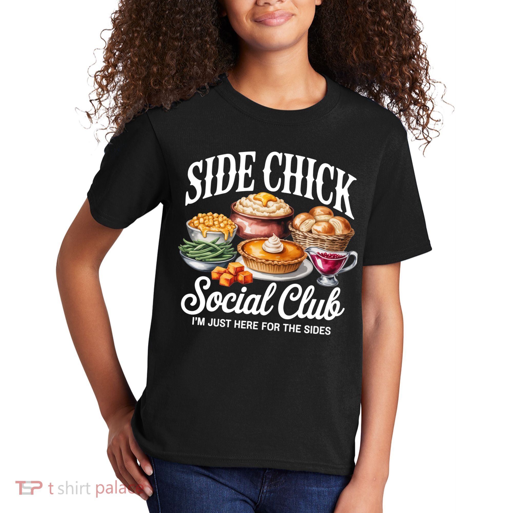 Side Chick Social Club Thanksgiving Kids T-Shirt
