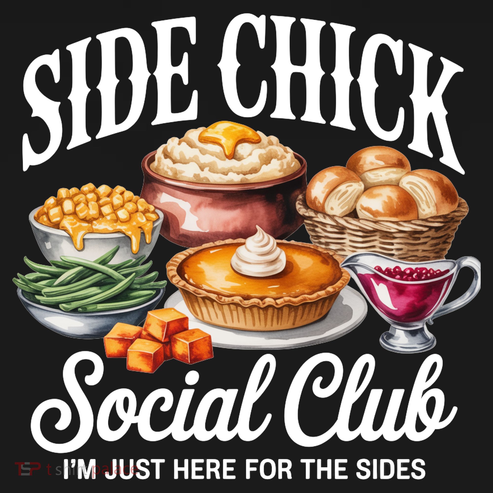 Side Chick Social Club Thanksgiving Kids T-Shirt