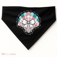 Seashell Coquette Summer Vibes Coastal Hawaii Preppy Beach USA-Made Doggie Bandana thumb 0
