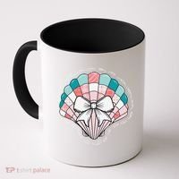 Seashell Coquette Summer Vibes Coastal Hawaii Preppy Beach Coffee Mug thumb 0
