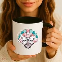 Seashell Coquette Summer Vibes Coastal Hawaii Preppy Beach Coffee Mug thumb 3