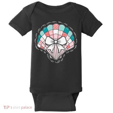 Seashell Coquette Summer Vibes Coastal Hawaii Preppy Beach Baby Bodysuit
