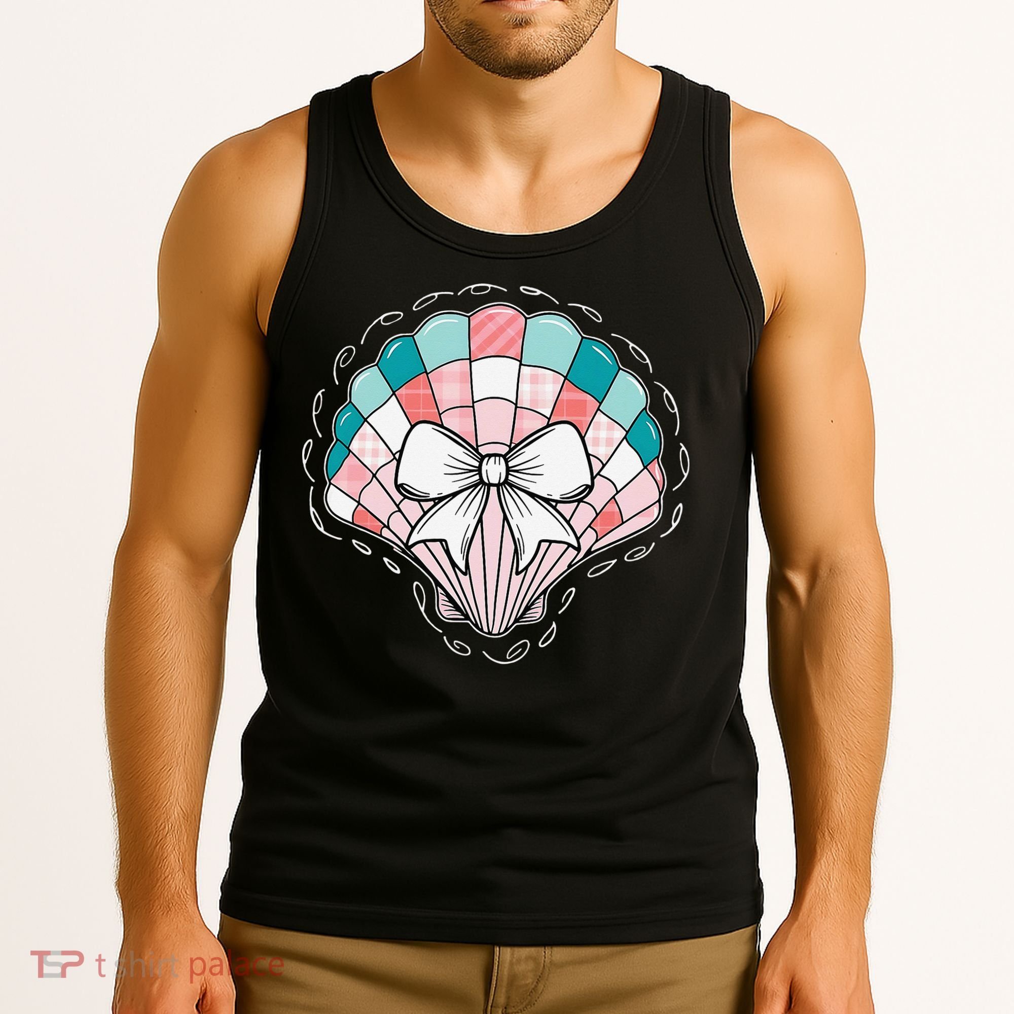 Seashell Coquette Summer Vibes Coastal Hawaii Preppy Beach Tank Top