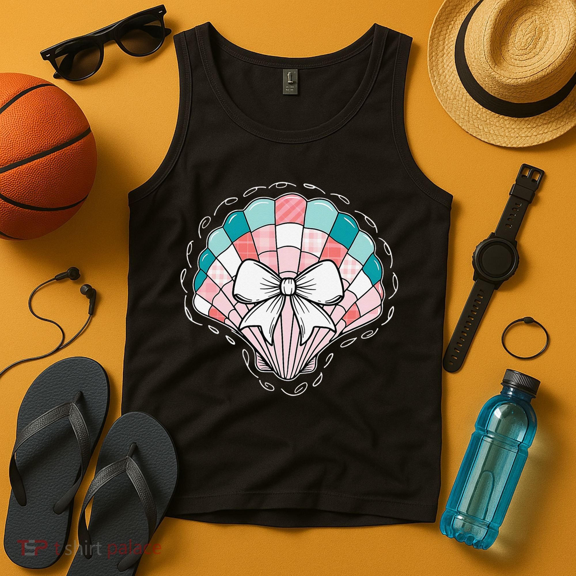 Seashell Coquette Summer Vibes Coastal Hawaii Preppy Beach Tank Top
