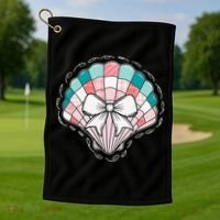 Seashell Coquette Summer Vibes Coastal Hawaii Preppy Beach Golf Towel thumb 1