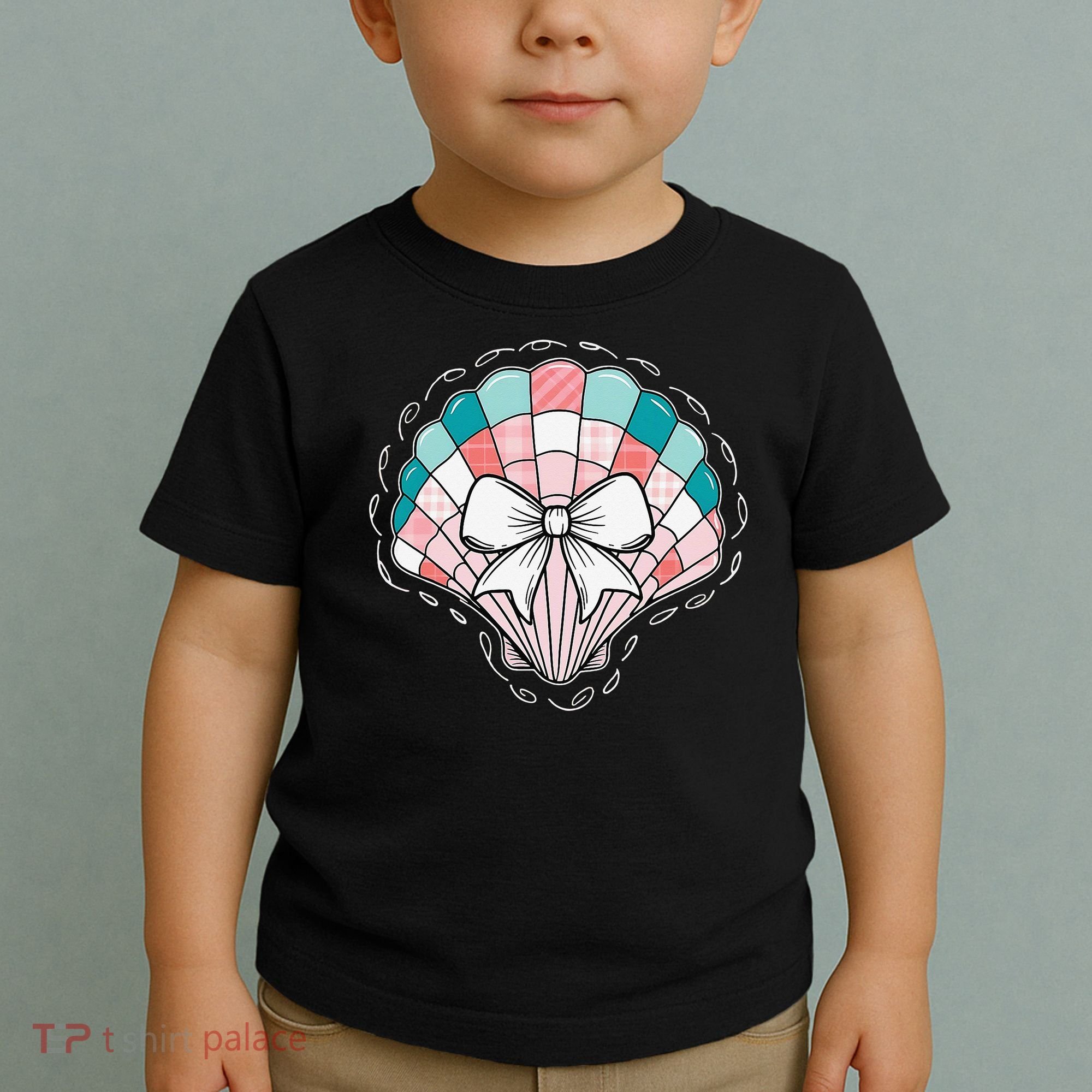 Seashell Coquette Summer Vibes Coastal Hawaii Preppy Beach Toddler T-Shirt