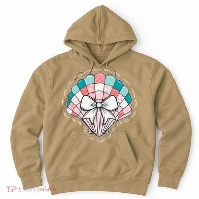 Seashell Coquette Summer Vibes Coastal Hawaii Preppy Beach Hoodie