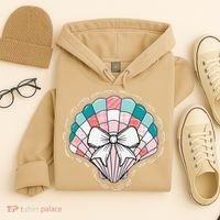Seashell Coquette Summer Vibes Coastal Hawaii Preppy Beach Hoodie thumb 4