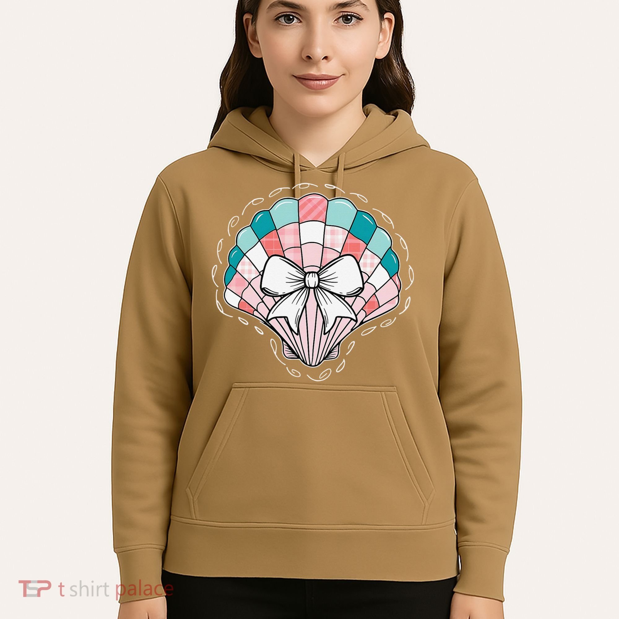 Seashell Coquette Summer Vibes Coastal Hawaii Preppy Beach Hoodie