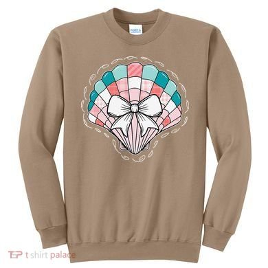 Seashell Coquette Summer Vibes Coastal Hawaii Preppy Beach Sweatshirt