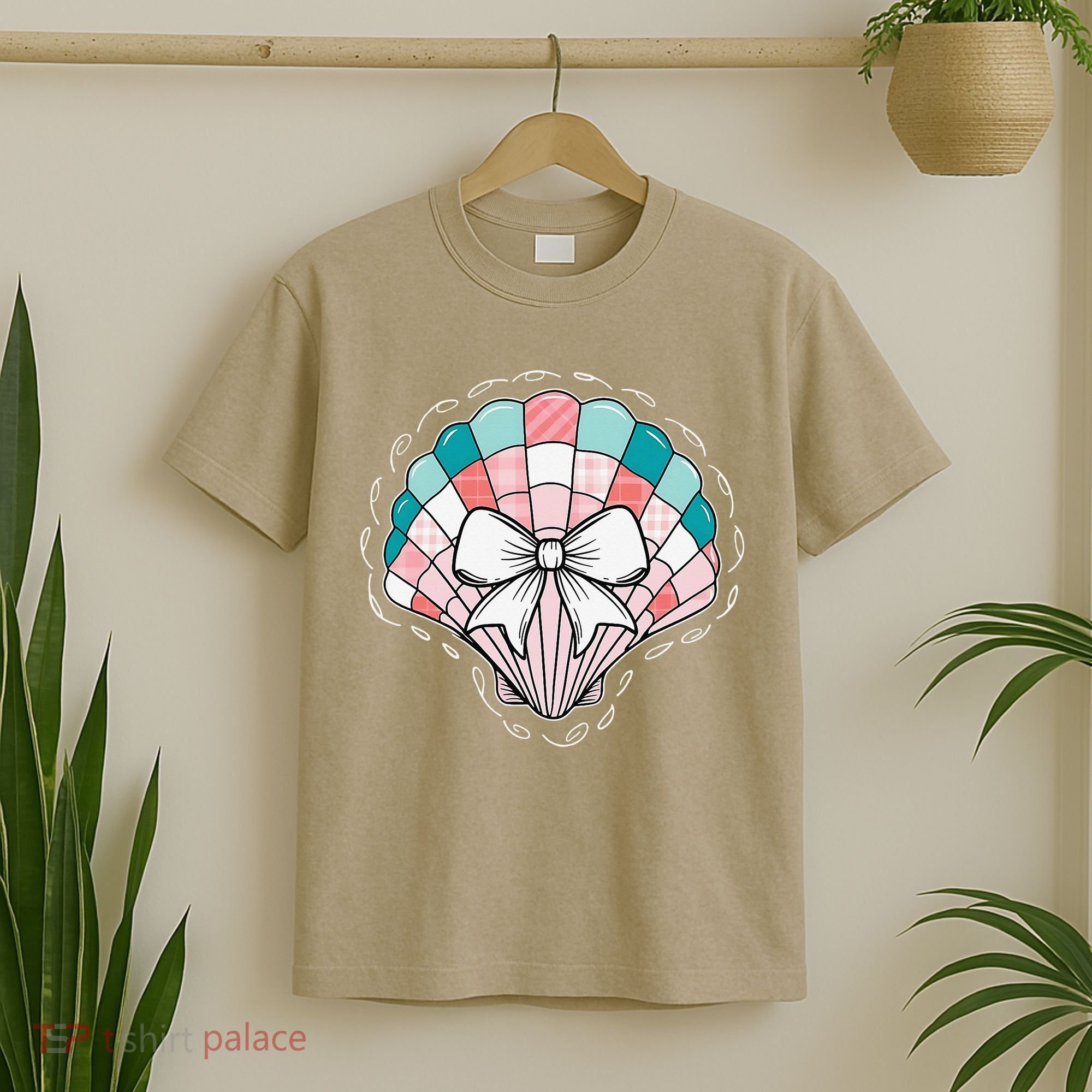 Seashell Coquette Summer Vibes Coastal Hawaii Preppy Beach T-Shirt