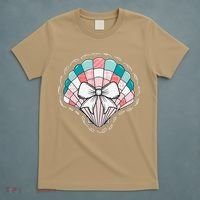 Seashell Coquette Summer Vibes Coastal Hawaii Preppy Beach T-Shirt thumb 5