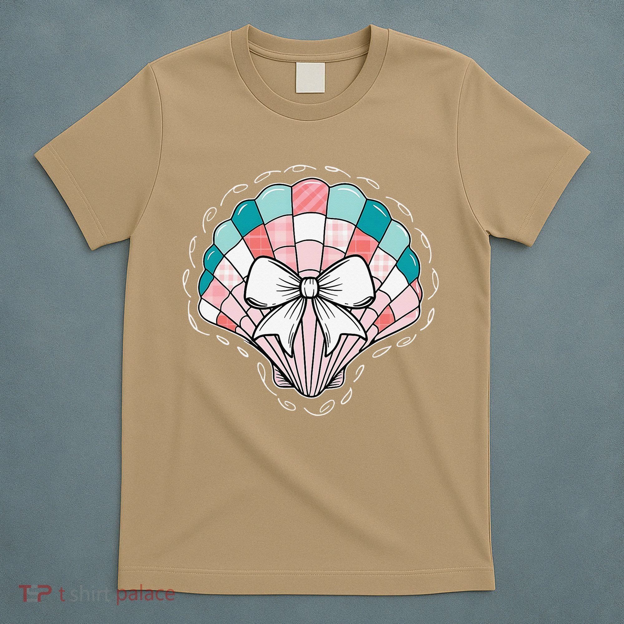 Seashell Coquette Summer Vibes Coastal Hawaii Preppy Beach T-Shirt