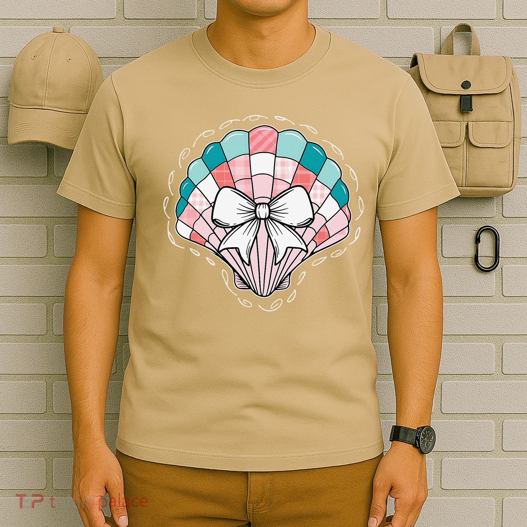 Seashell Coquette Summer Vibes Coastal Hawaii Preppy Beach T-Shirt